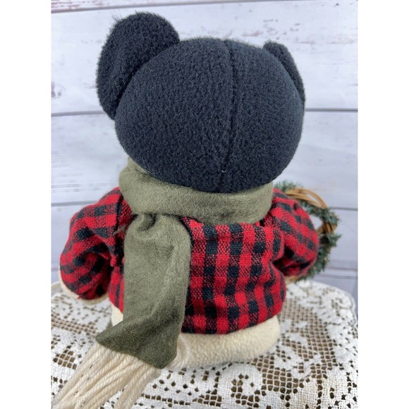 Winter Bear Push Felt Fleece Weighted Shelf Sitter Holding Wreath Joann Store - Picture 4 of 7
